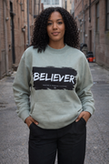 BELIEVER Crewneck Sweatshirt – Praying & Pressing Collection